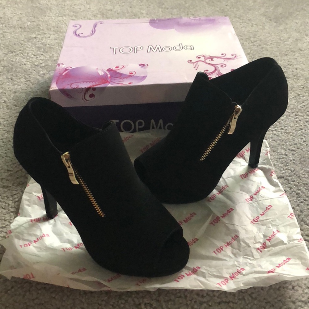 🆕Top Moda LOMA-47 Women Peep Toe Ankle Bootie